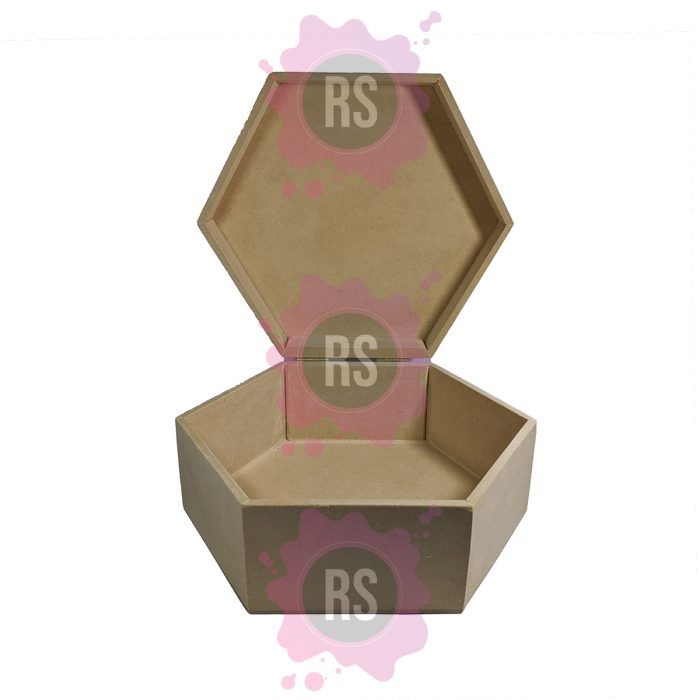 caja Hexagonal grande con bisagra 24x10
