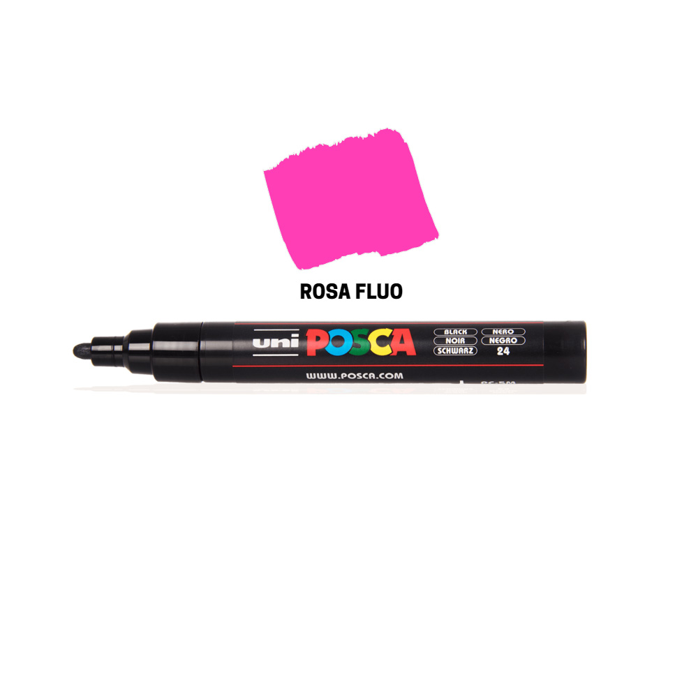 Marcador Uni Posca PC-5M Rosa Fluo – Artística RS
