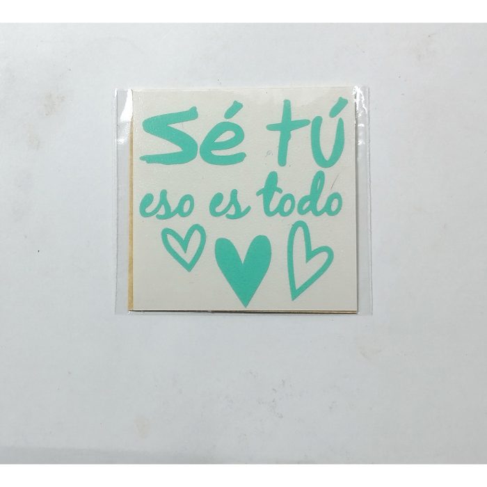 Vinilo calado aguamarina 4x4 cm se tu